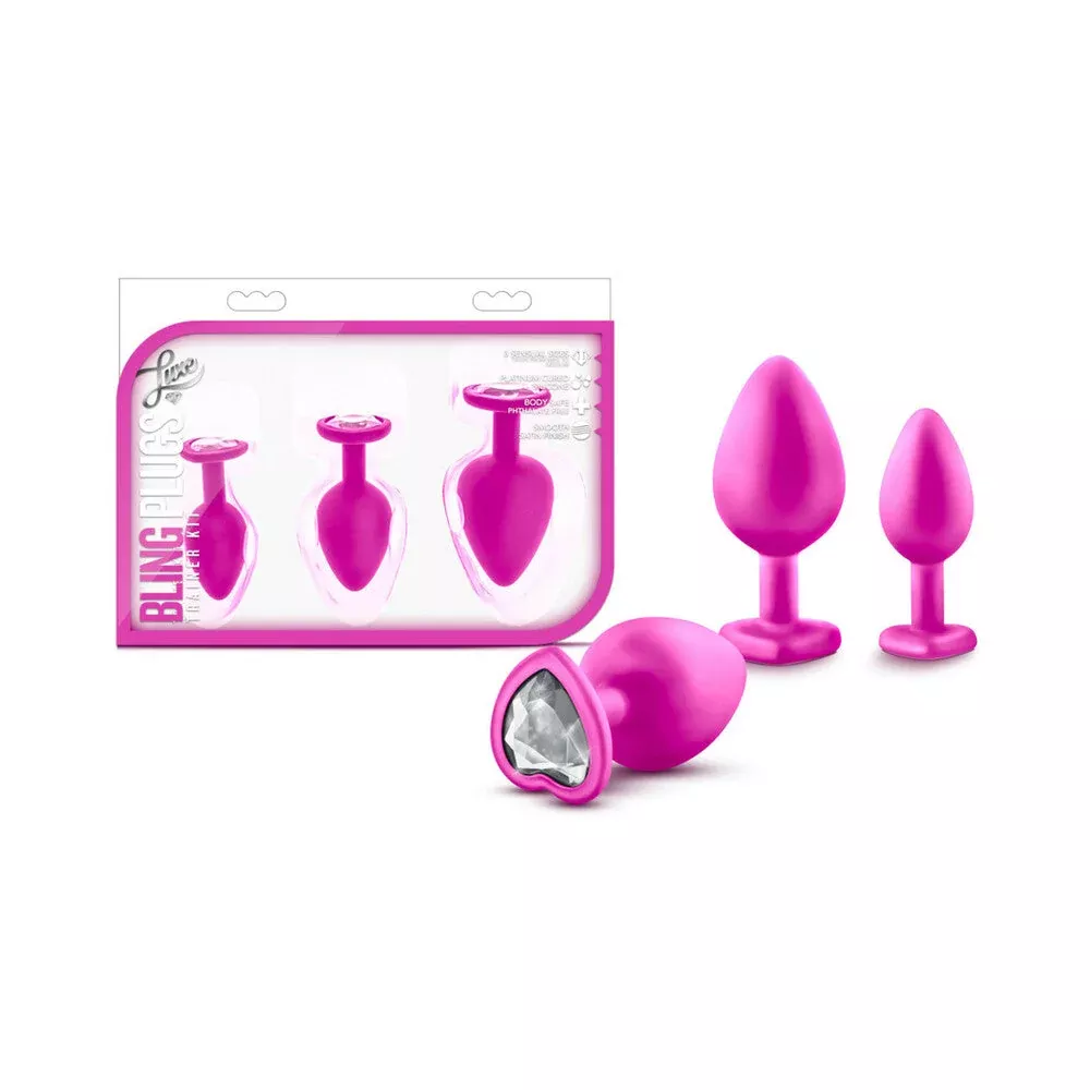 blush-luxe-3-piece-bling-plug-training-kit-pink Blush Luxe 3-Piece Bling Plug Training Kit Pink