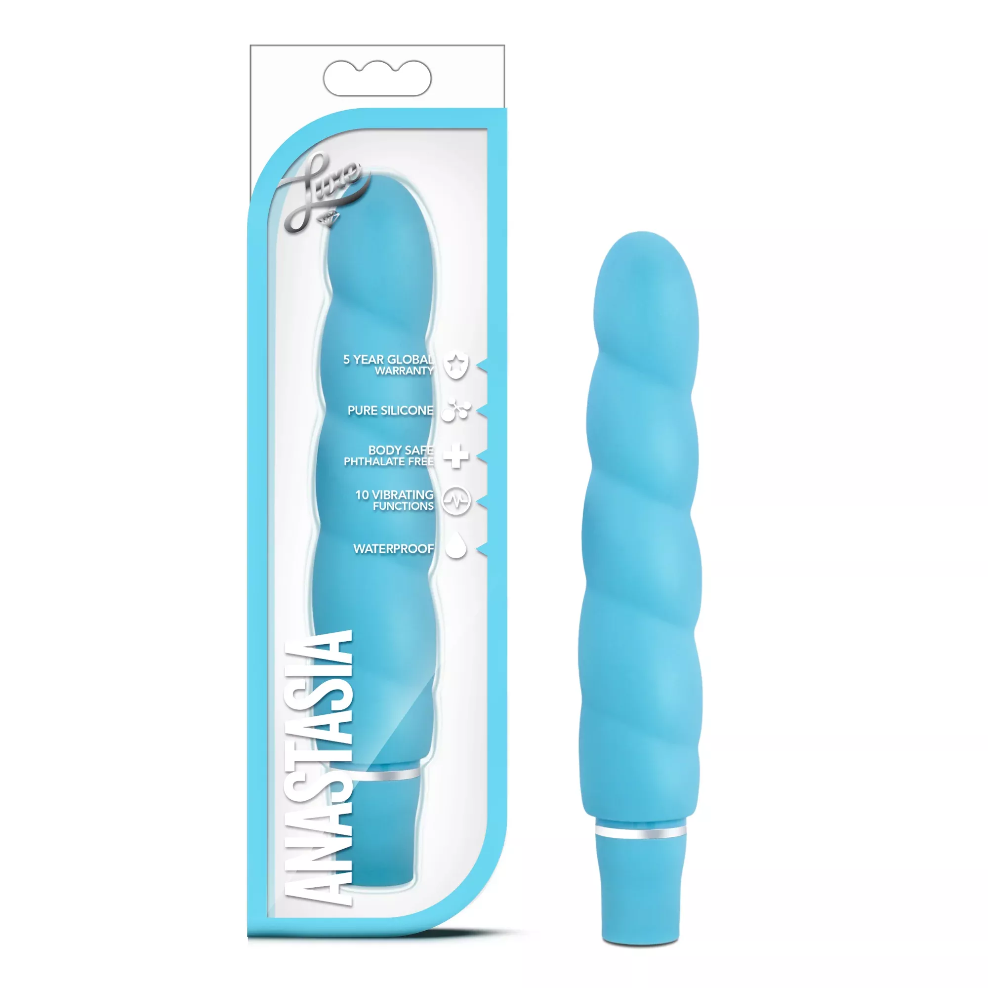 blush-luxe-anastasia-aqua-waterproof-vibrator Blush Luxe - Anastasia - Aqua — Waterproof Vibrator