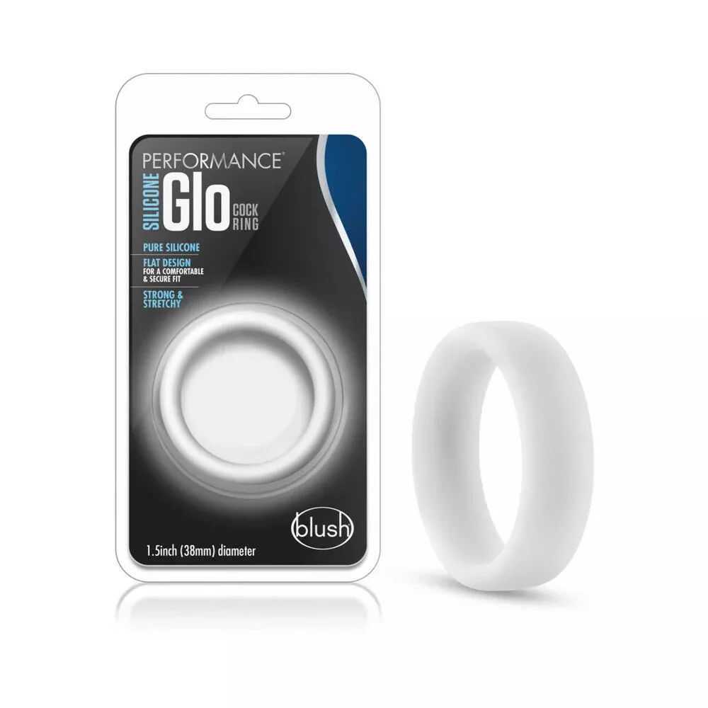 blush-performance-silicone-glo-cock-ring-white-glow Blush Performance Silicone Glo Cock Ring White Glow