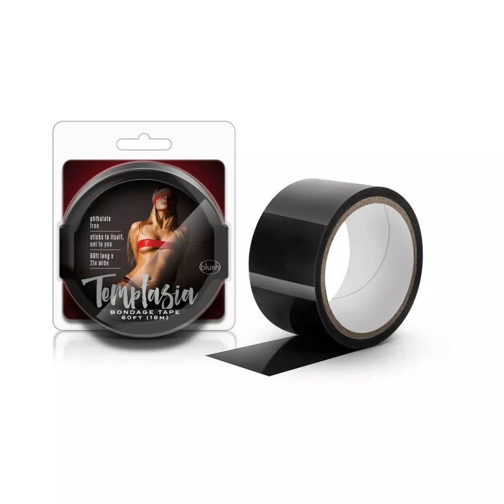 blush-temptasia-bondage-tape-60-18-m-black Blush Temptasia Bondage Tape 60 ' / 18 m Black