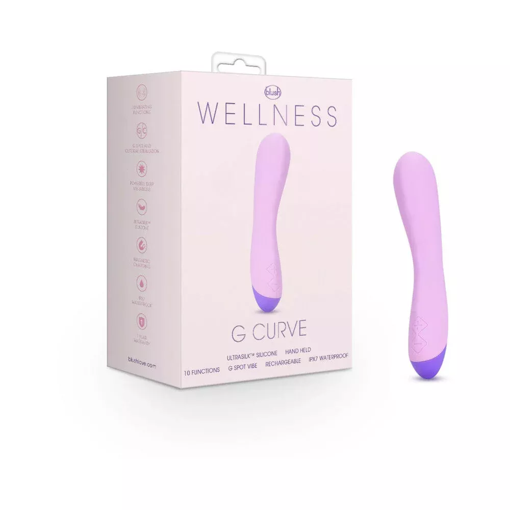 blush-wellness-g-curve-rechargeable-g-spot-vibrator-purple Blush Wellness G Curve Rechargeable G-Spot Vibrator Purple
