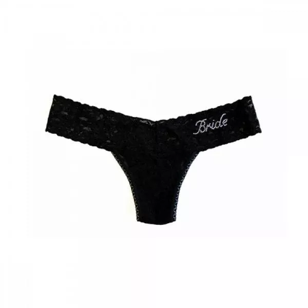 Bride Low Rise Thong - Black - One Size
