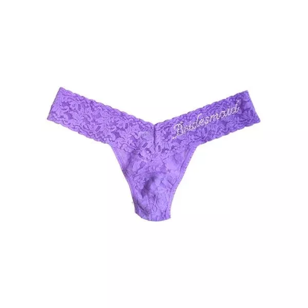 Bridesmaid Low Rise Thong - Electric Orchid - One Size