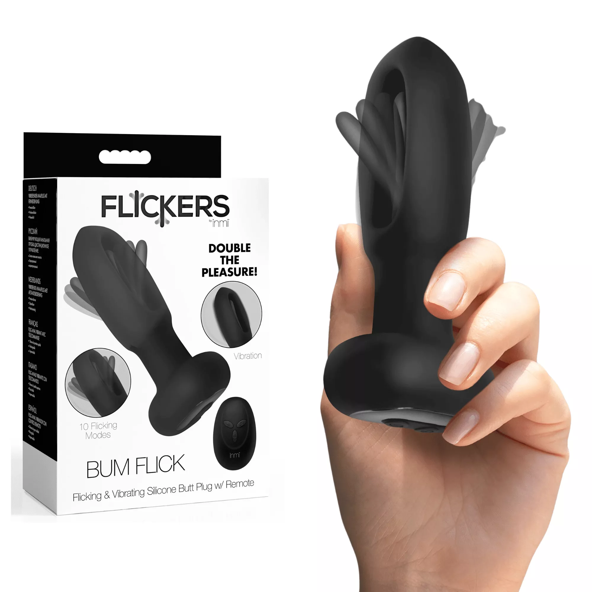 bum-flick-vibrating-flicking-silicone-butt-plug-with-remote-control Bum Flick Vibrating and Flicking Silicone Butt Plug with Remote Control