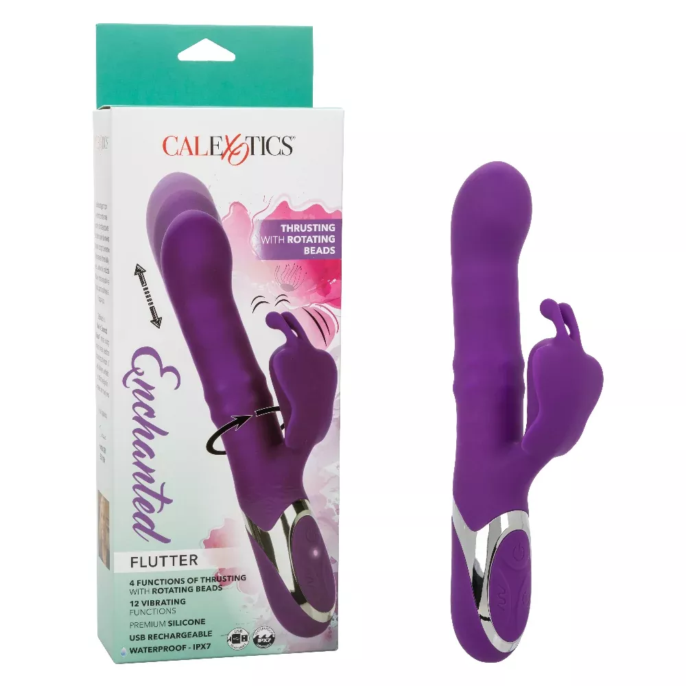 calexotics-enchanted-flutter-rabbit-vibrator-purple CalExotics Enchanted Flutter Rabbit Vibrator - Purple