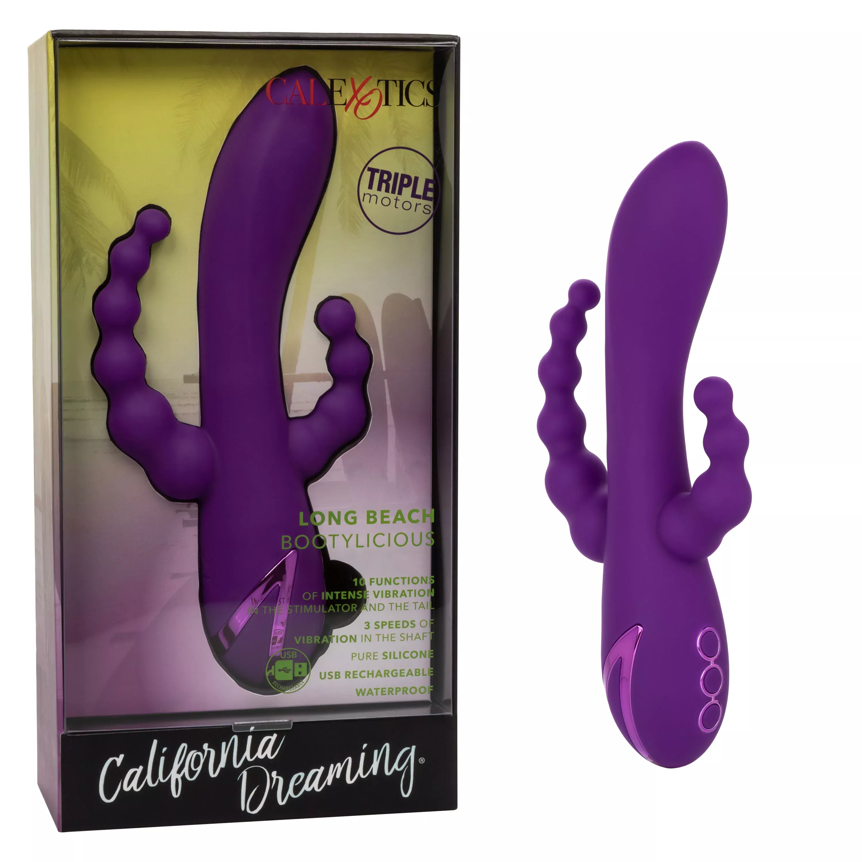 california-dreaming-long-beach-bootylicious-vibrator-purple California Dreaming Long Beach Bootylicious Vibrator - Purple