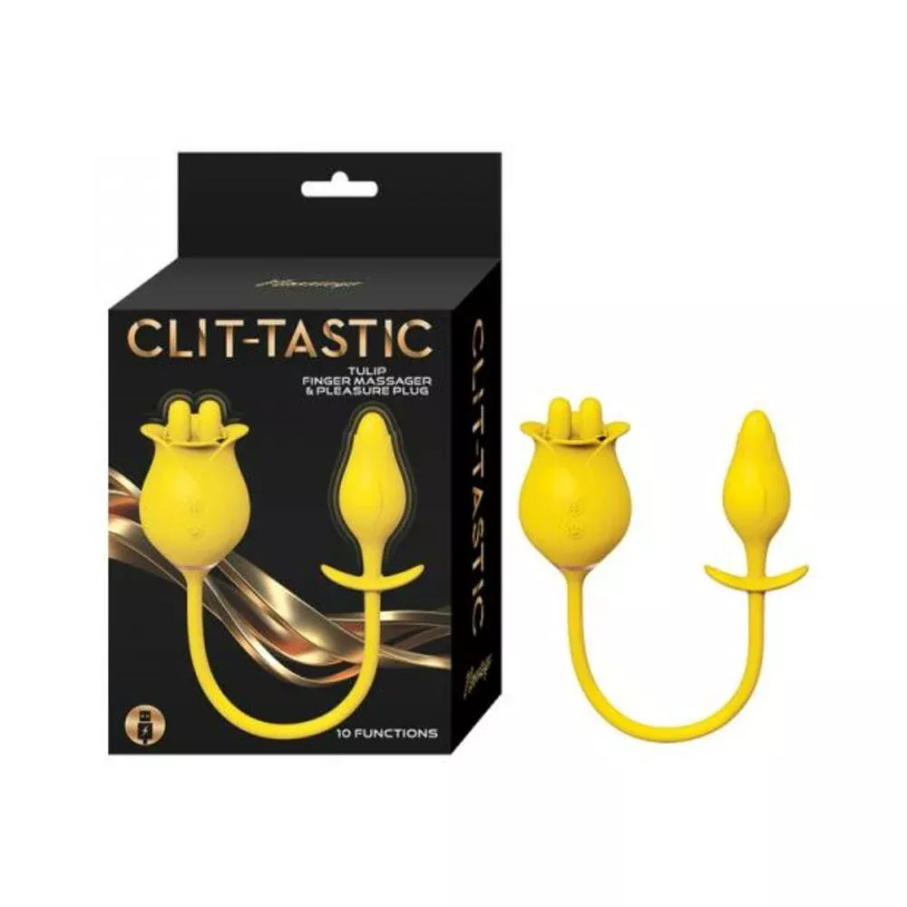 clit-tastic-tulip-finger-massager-pleasure-plug-yellow Clit-tastic Tulip Finger Massager & Pleasure Plug Yellow