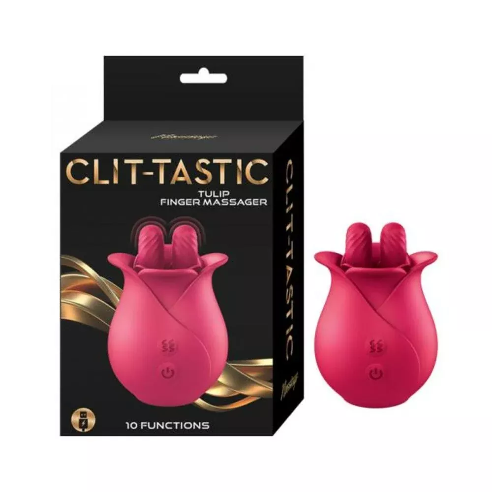 clit-tastic-tulip-finger-massager-red Clit-tastic Tulip Finger Massager Red