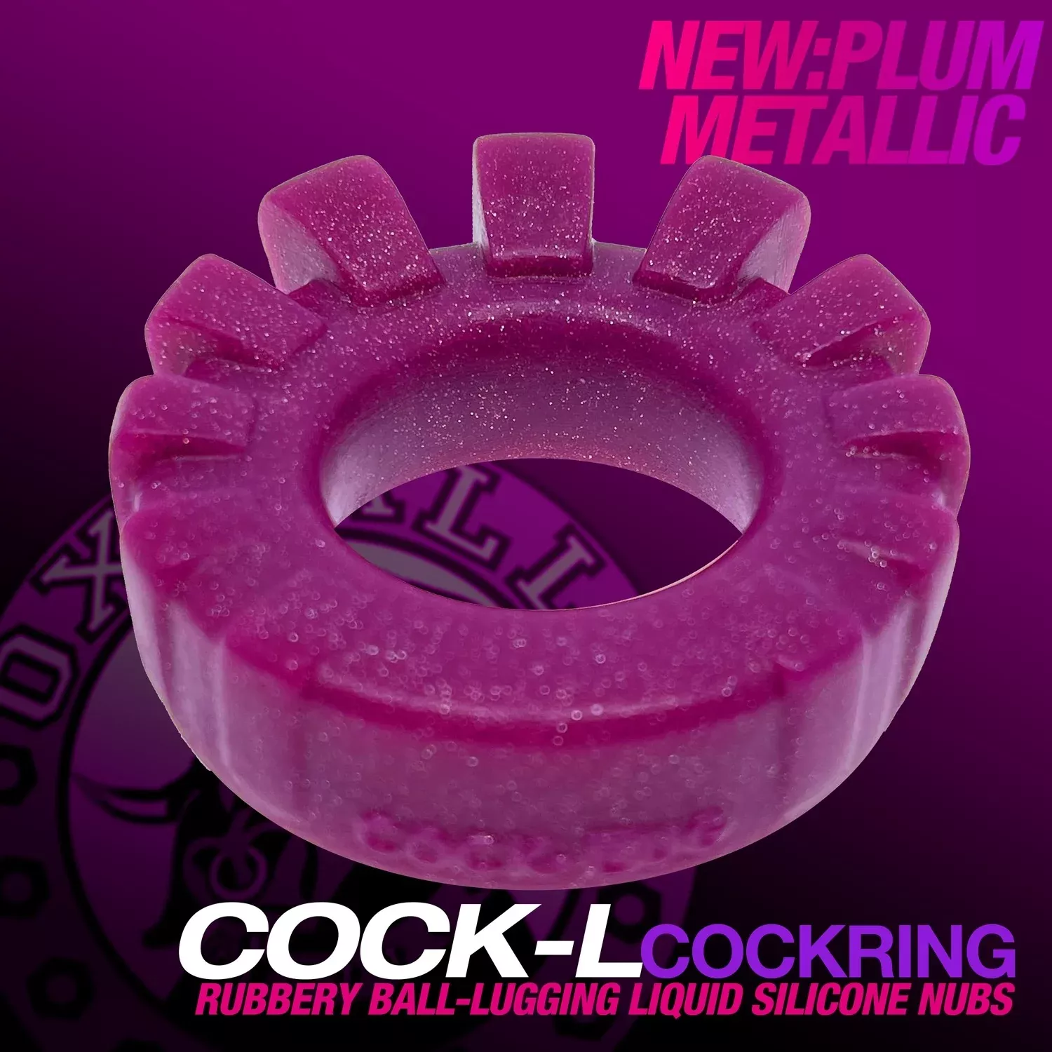 cock-lug-lugged-cockring-plum-net Cock-Lug Lugged Cockring Plum (Net)