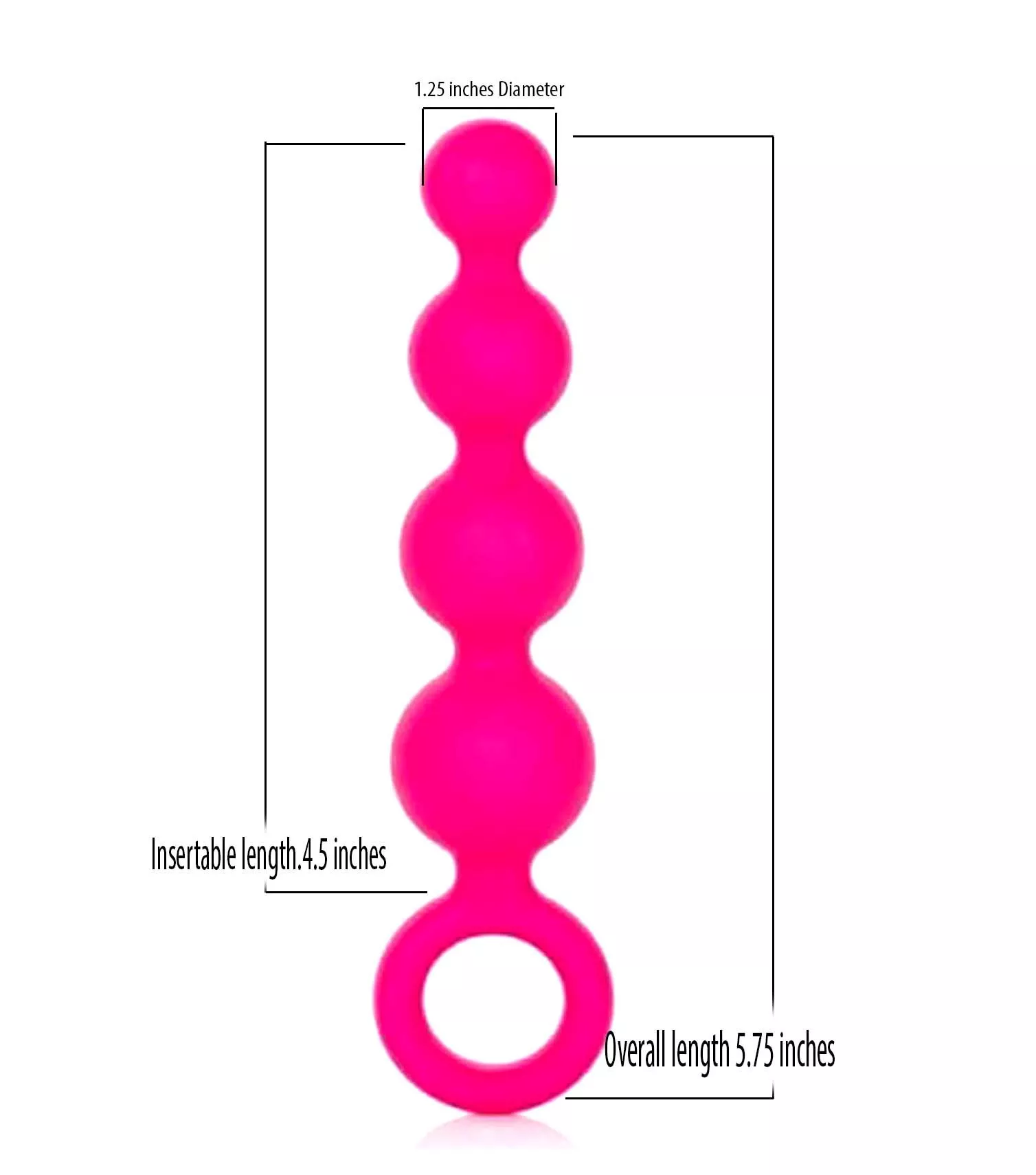 Coco Licious Silicone Booty Anal Beads Pink 4.5 Inch