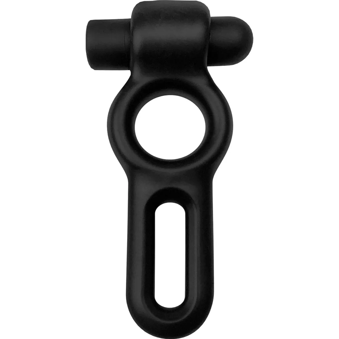 Decadence Ball Binder Liquid Silicone Vibrating Penis Ring Black