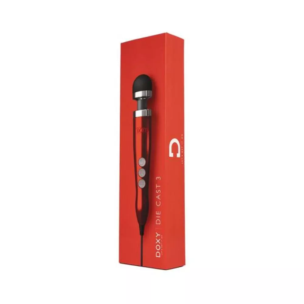 doxy-die-cast-3-compact-wand-vibrator-candy-red Doxy Die Cast 3 Compact Wand Vibrator Candy Red