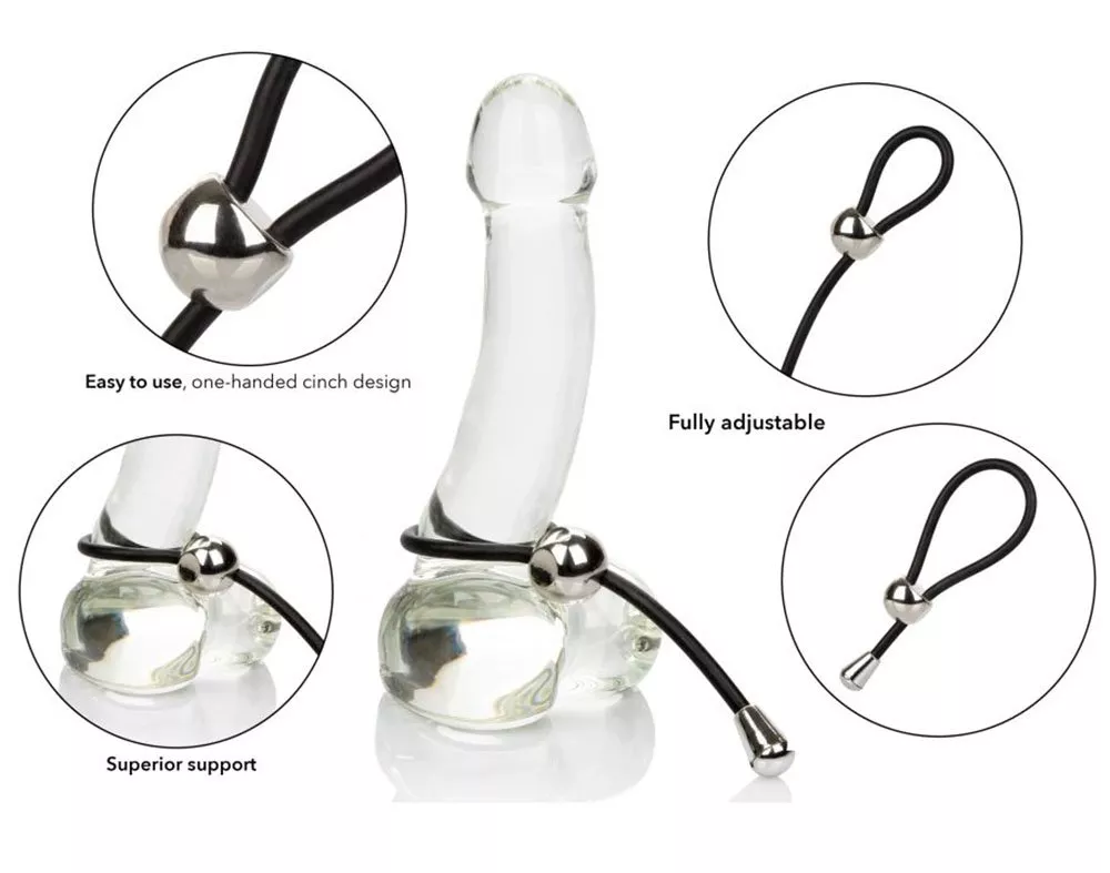 E-z Cinch Silicone Lasso Non Vibrating Adjustable Penis Ring