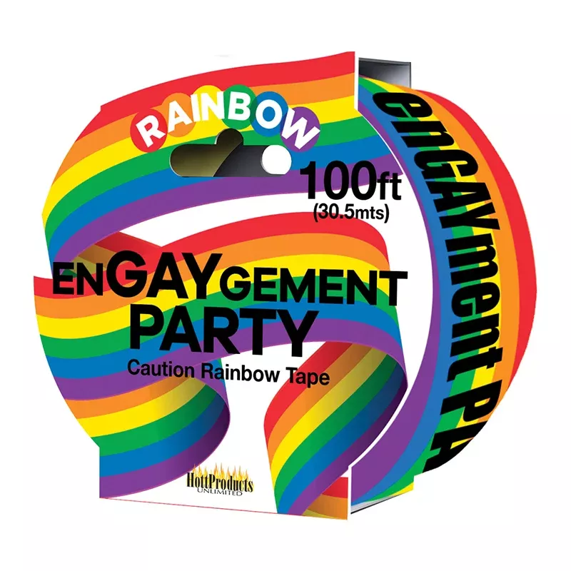 engaygement-rainbow-style-caution-party-tape-100 Engaygement - Rainbow Style - Caution Party Tape - 100'