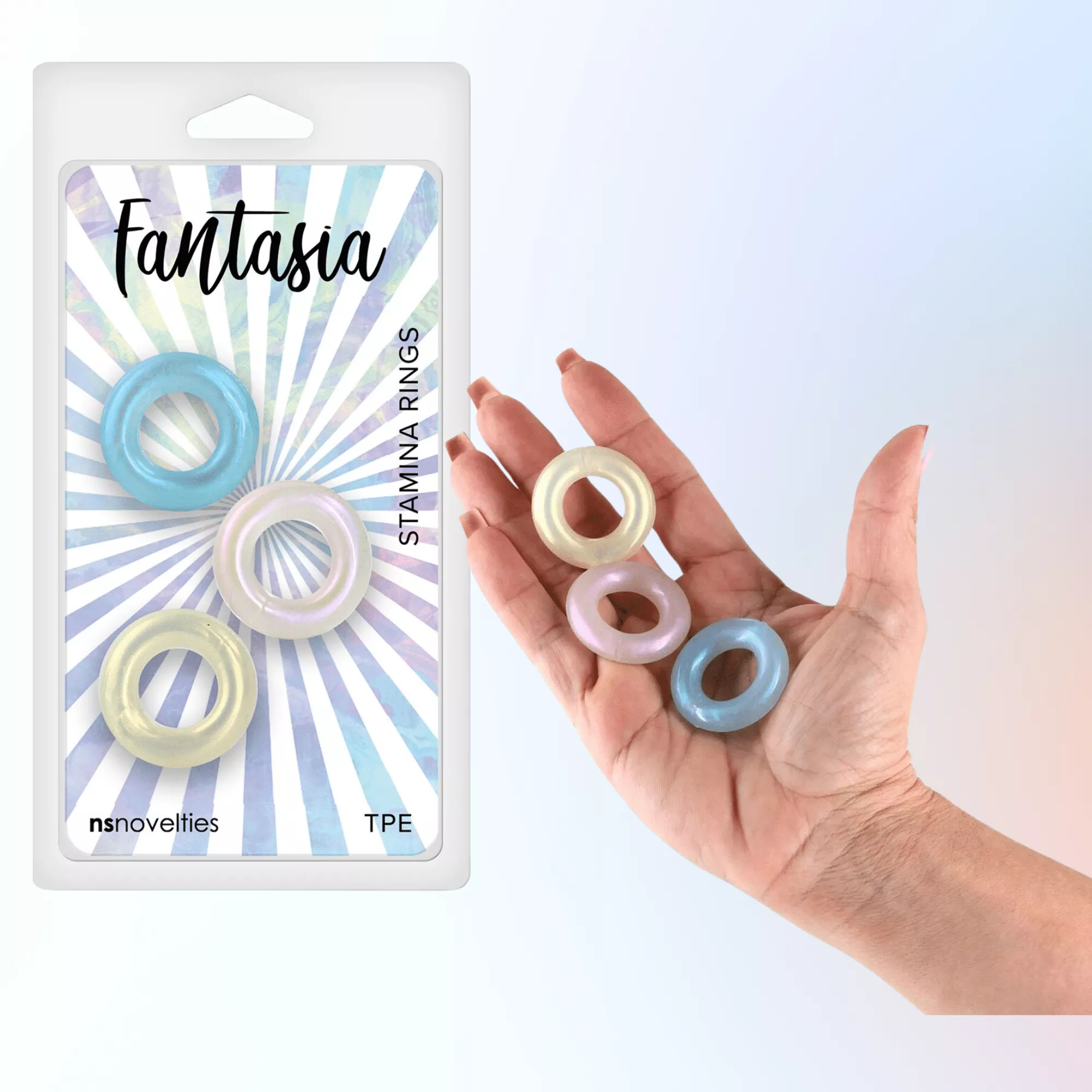 Fantasia Stamina Rings Multi-color Penis Ring Set