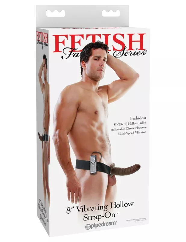 fetish-fantasy-series-8-inch-vibrating-hollow-strap-on-brown Fetish Fantasy Series 8 inch Vibrating Hollow Strap-On Brown