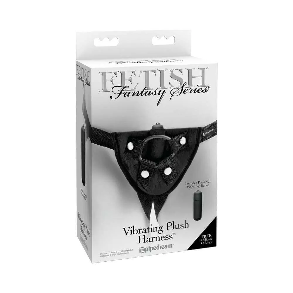 fetish-fantasy-series-adjustable-vibrating-plush-harness-black Fetish Fantasy Series Adjustable Vibrating Plush Harness Black
