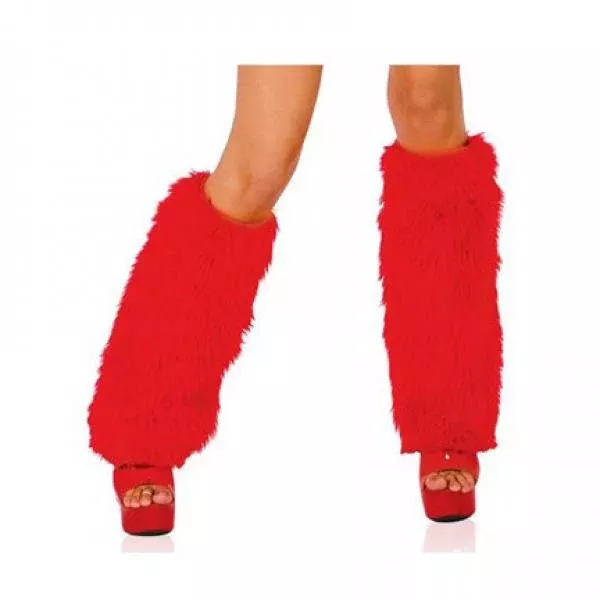 fur-boot-covers-red Fur Boot Covers - Red
