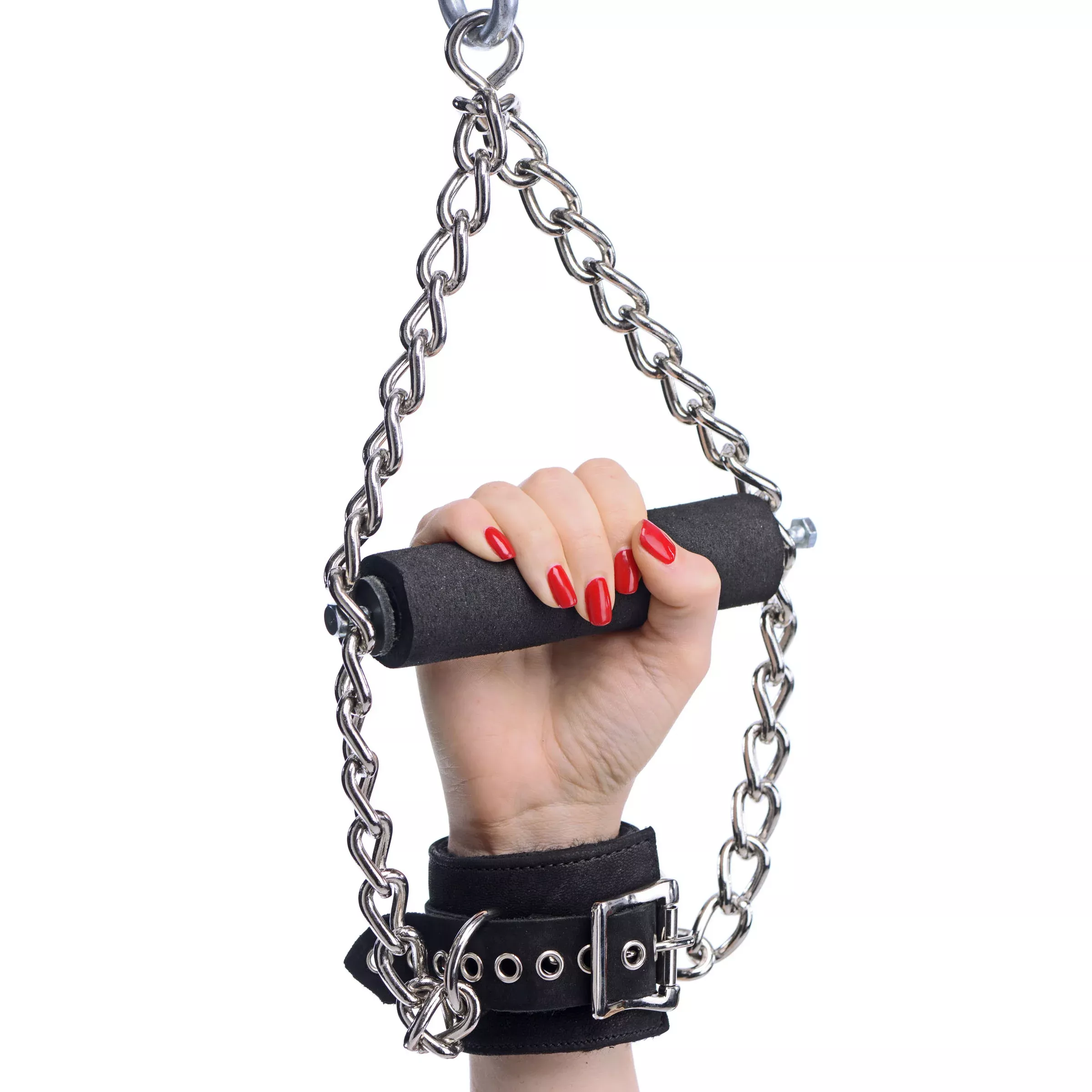 fur-lined-nubuck-leather-suspension-cuffs-with-grip Fur Lined Nubuck Leather Suspension Cuffs with Grip