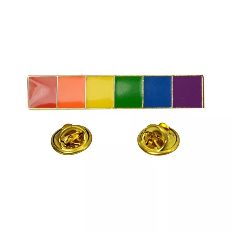 gaysentials-lapel-pin-rainbow-bar Gaysentials Lapel Pin - Rainbow Bar