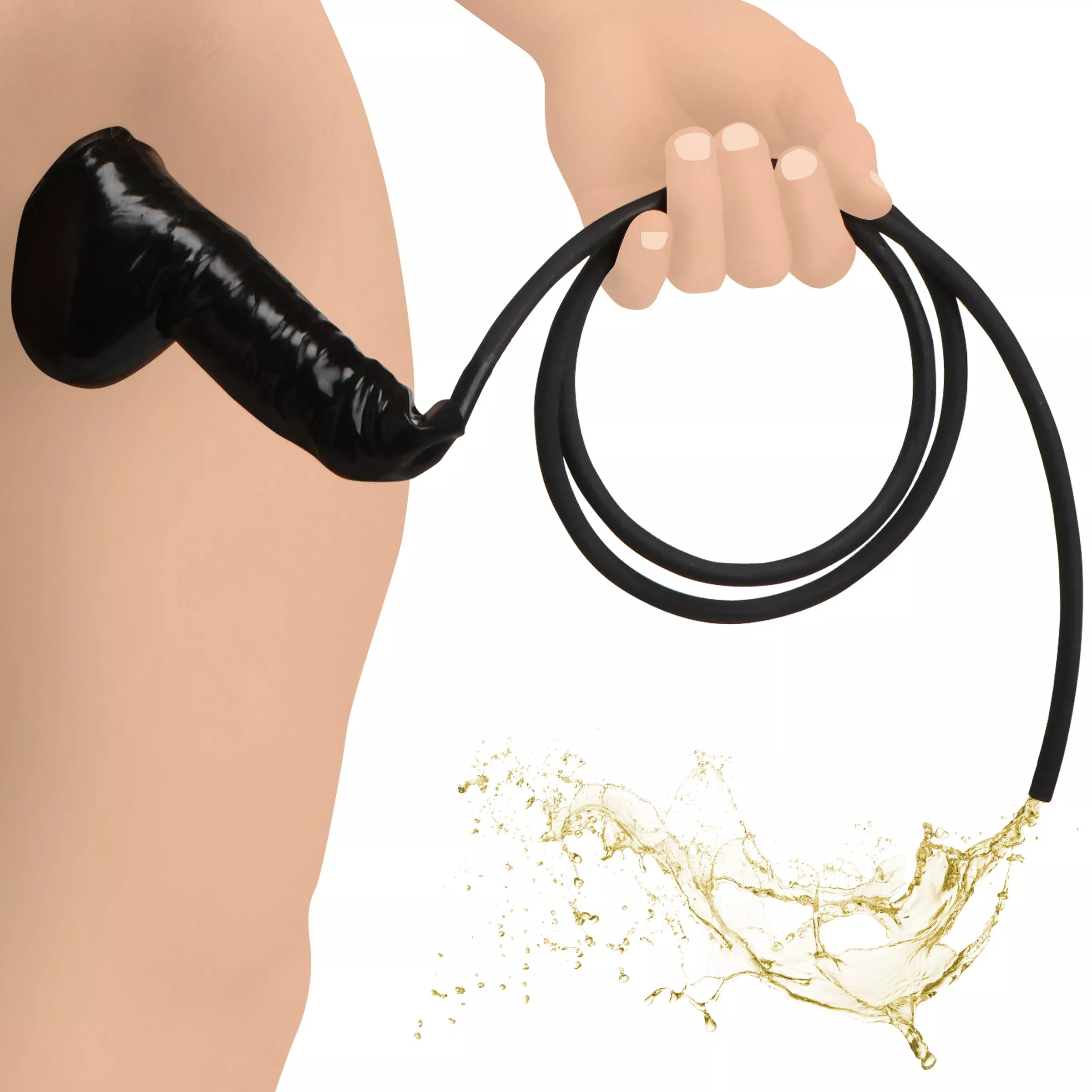 guzzler-realistic-penis-sheath-with-tube Guzzler Realistic Penis Sheath With Tube