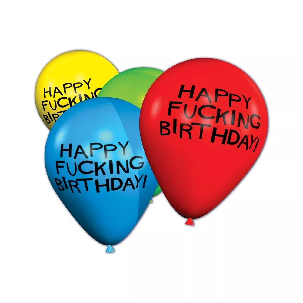 happy-fucking-birthday-11in-balloons-8-per-pack Happy Fucking Birthday 11in Balloons - 8 Per Pack