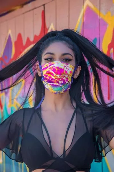 heavy-brazilian-spandex-pleated-mask-electric-rainbow Heavy Brazilian Spandex Pleated Mask - Electric Rainbow -
