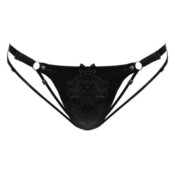 hecate-latex-string-knicker-black Hecate Latex String Knicker - Black -
