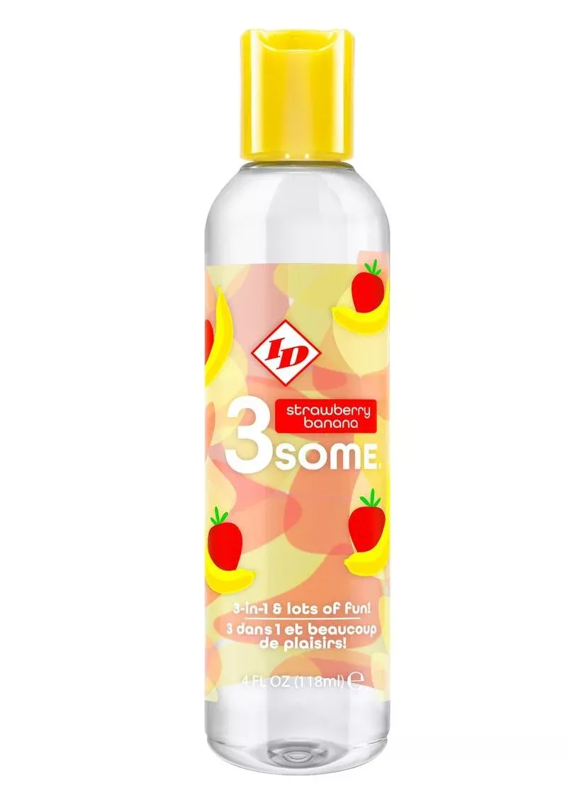 id-3-some-3-in-1-multi-use-flavored-lubricant-strawberry-banana Id 3 Some 3-In-1 Multi Use Flavored Lubricant Strawberry Banana