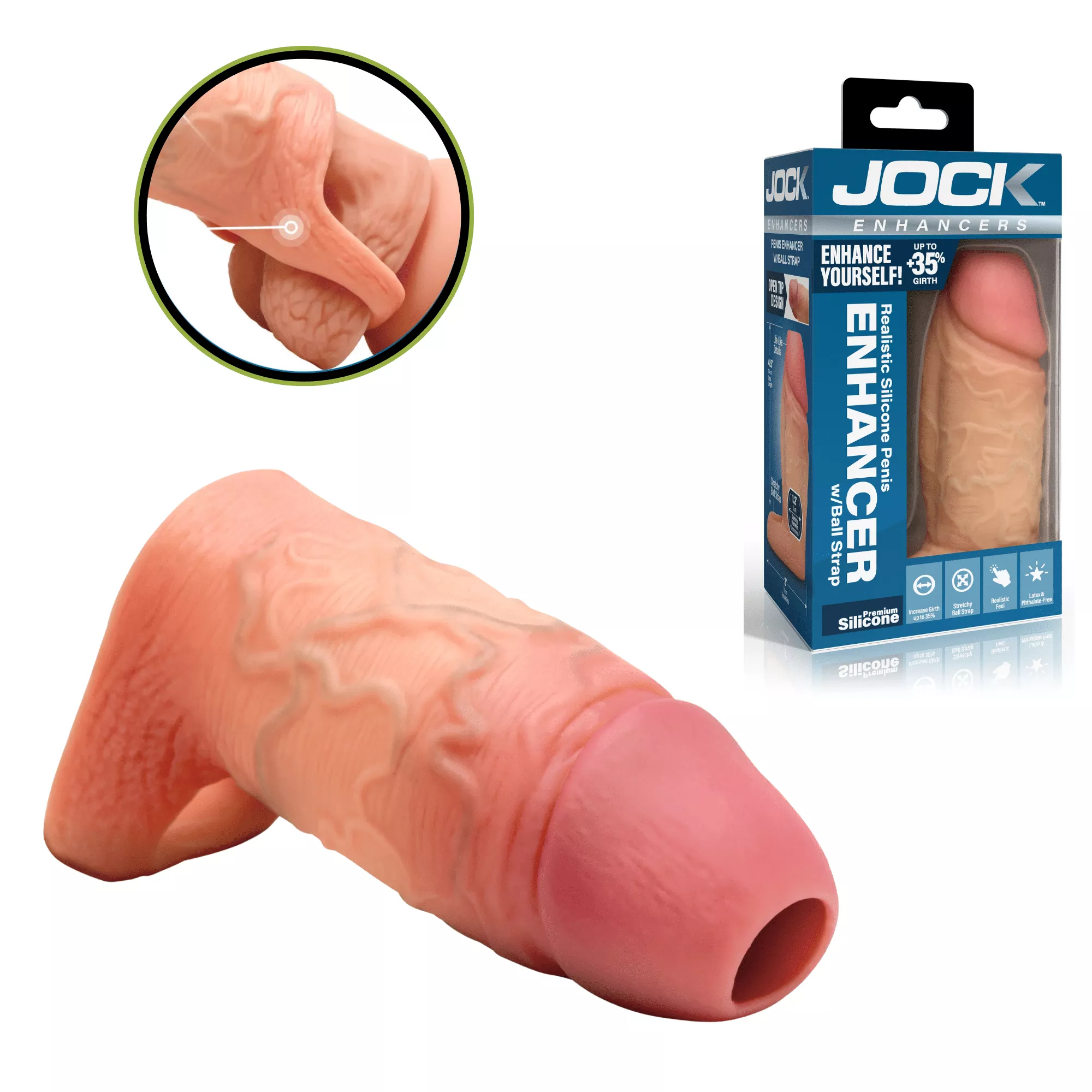jock-enhancers-silicone-penis-extension-sleeve-with-ball-strap Jock Enhancers Silicone Penis Extension Sleeve with Ball Strap