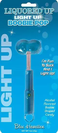 Light Up Boobie Pops Blue Hawaiian