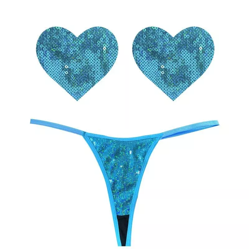 mahi-mahi-blue-sequin-g-string-heart-pastie-set Mahi Mahi Blue Sequin G-String and Heart Pastie Set