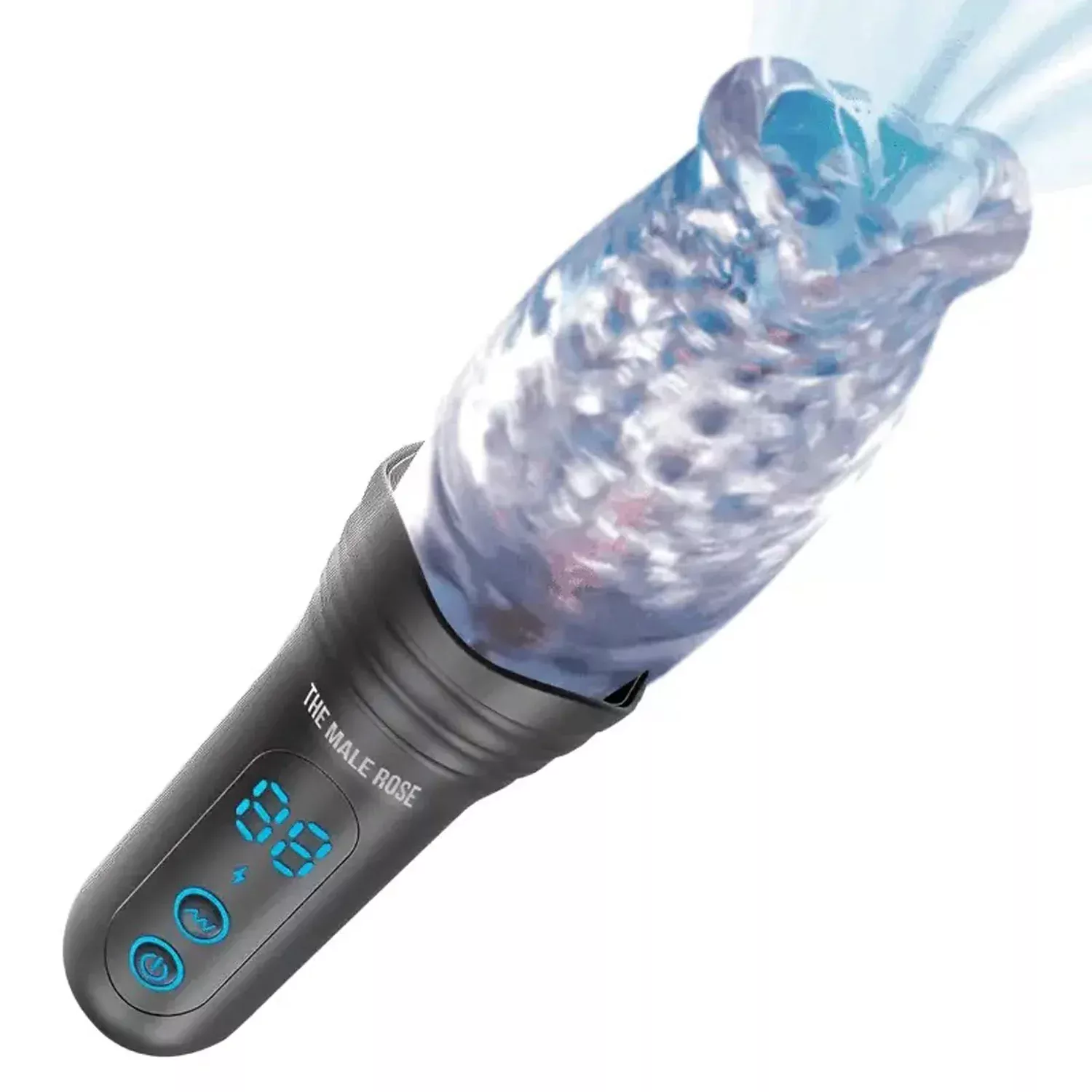 The Male Rose Pro — Rechargeable Male Masturbator, Clear
