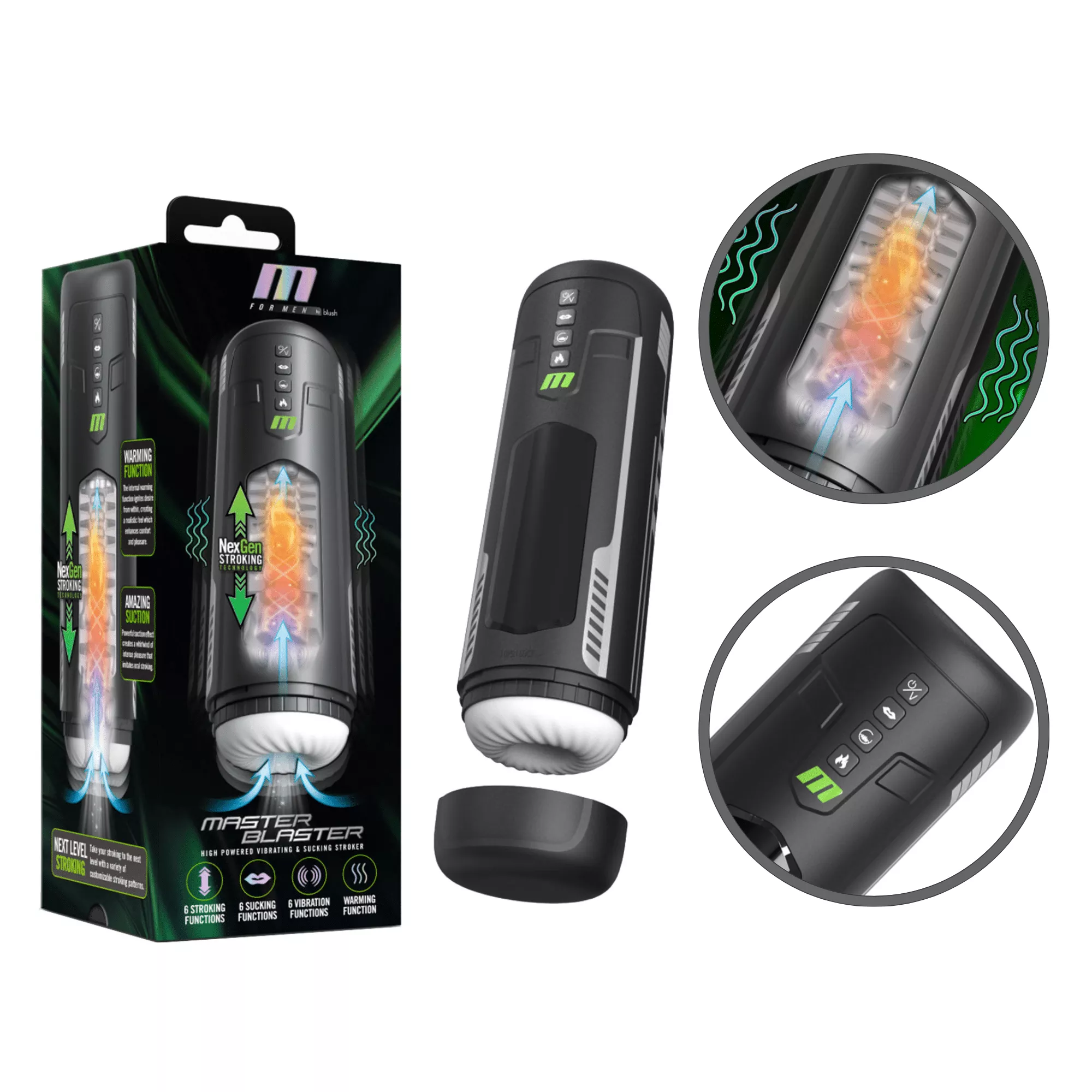 master-blaster-rechargeable-warming-stroking-sucking-penis-masturbator-black Master Blaster Rechargeable Warming Stroking Sucking Penis Masturbator – Black