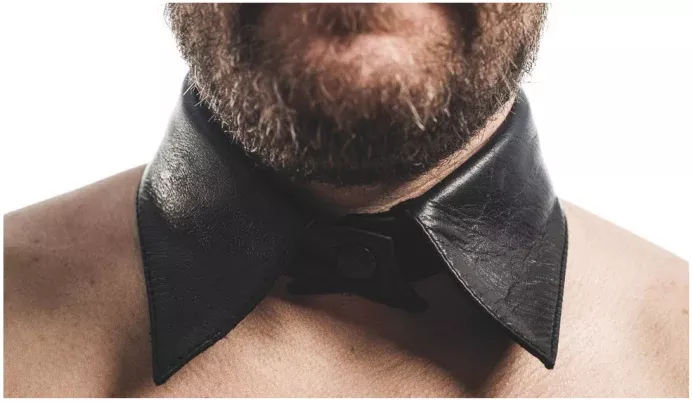 men-s-room-leather-shirt-collar The Men's Room - Leather Shirt Collar