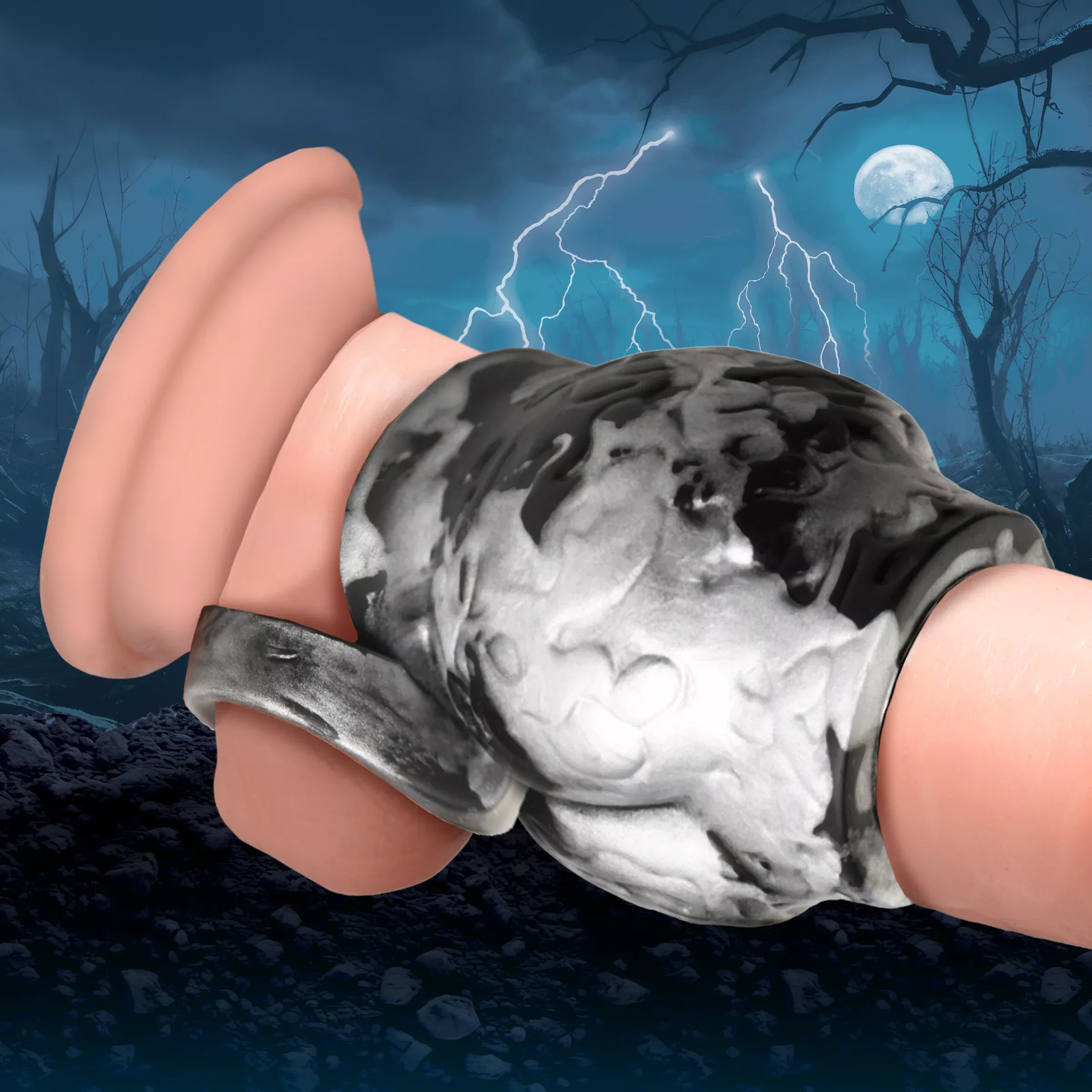 night-prowler-silicone-girth-enhancer-with-ball-strap-medium Night Prowler Silicone Girth Enhancer With Ball Strap - Medium