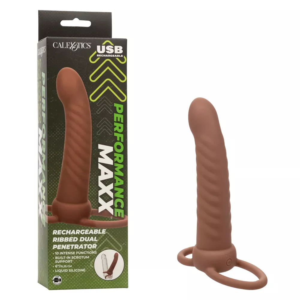 performance-maxx-rechargeable-ribbed-dual-penetrator Performance Maxx Rechargeable Ribbed Dual Penetrator