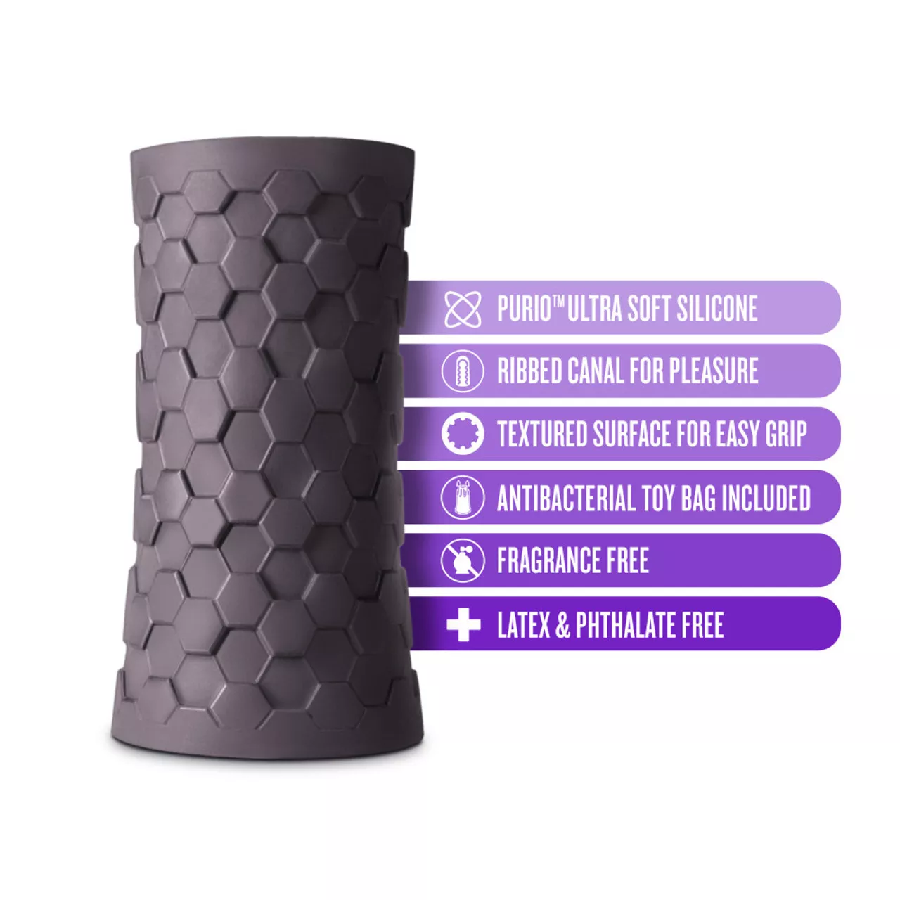 Platinum-Cured Silicone Masturbator Black