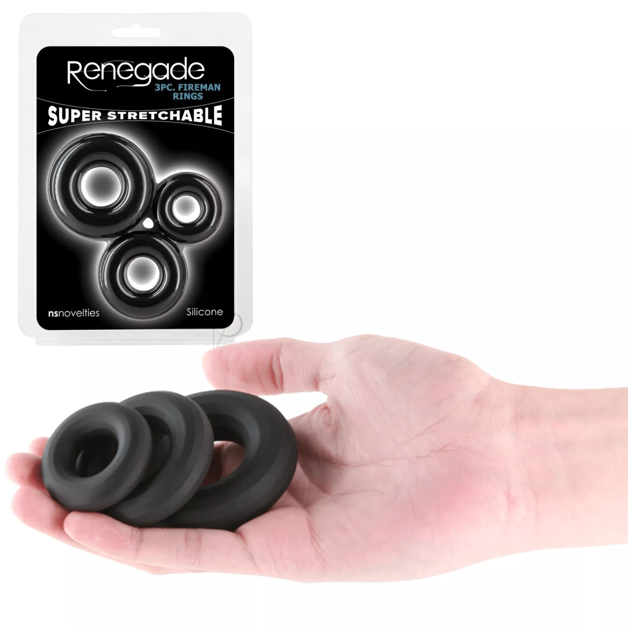 renegade-fireman-stretchy-silicone-non-vibrating-penis-ring-3pc-set-black Renegade Fireman Stretchy Silicone Non-Vibrating Penis Ring – 3pc Set Black