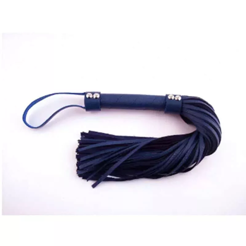 rouge-h-style-leather-flogger-blue Rouge H-Style Leather Flogger Blue