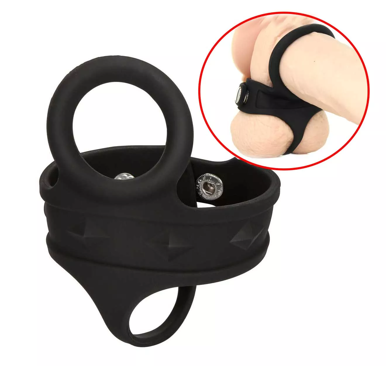 silicone-tri-snap-ball-spreader-black Silicone Tri-Snap Ball Spreader Black