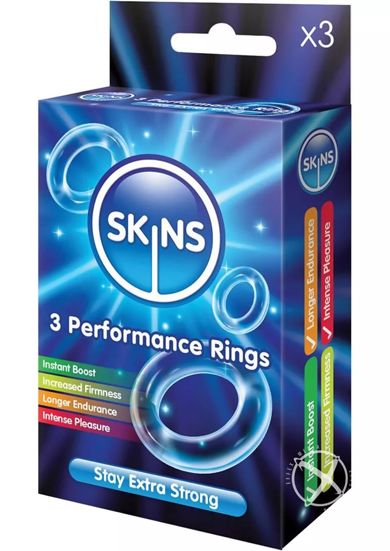 skins-performance-penis-ring-clear-3-pack Skins Performance Penis Ring Clear 3 Pack