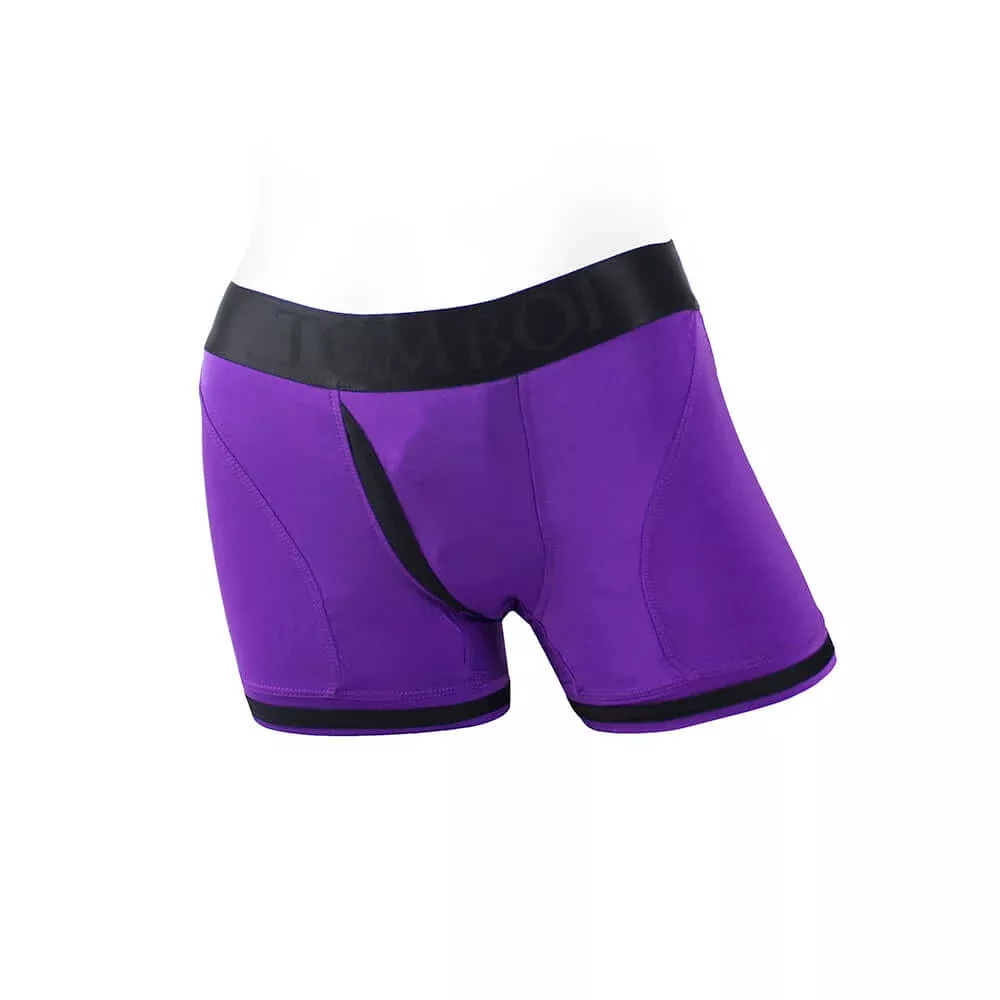 spareparts-tomboii-nylon-boxer-briefs-harness-purple-black-size-l SpareParts Tomboii Nylon Boxer Briefs Harness Purple/Black Size L