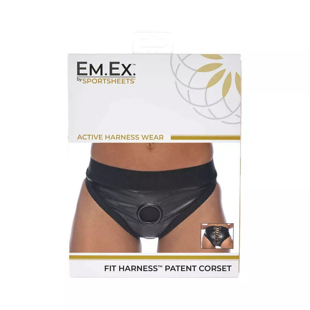 Sportsheets Em.Ex. Fit Harness Patent Corset 2XL