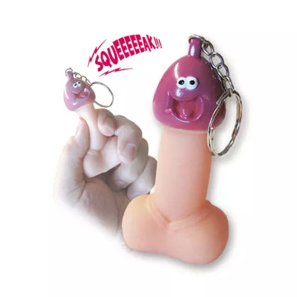 Squeaky Pecker Keychain - Novelty Keychain