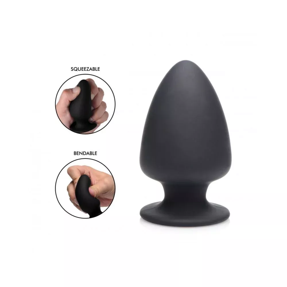 squeezable-small-anal-plug-black Squeezable Small Anal Plug - Black