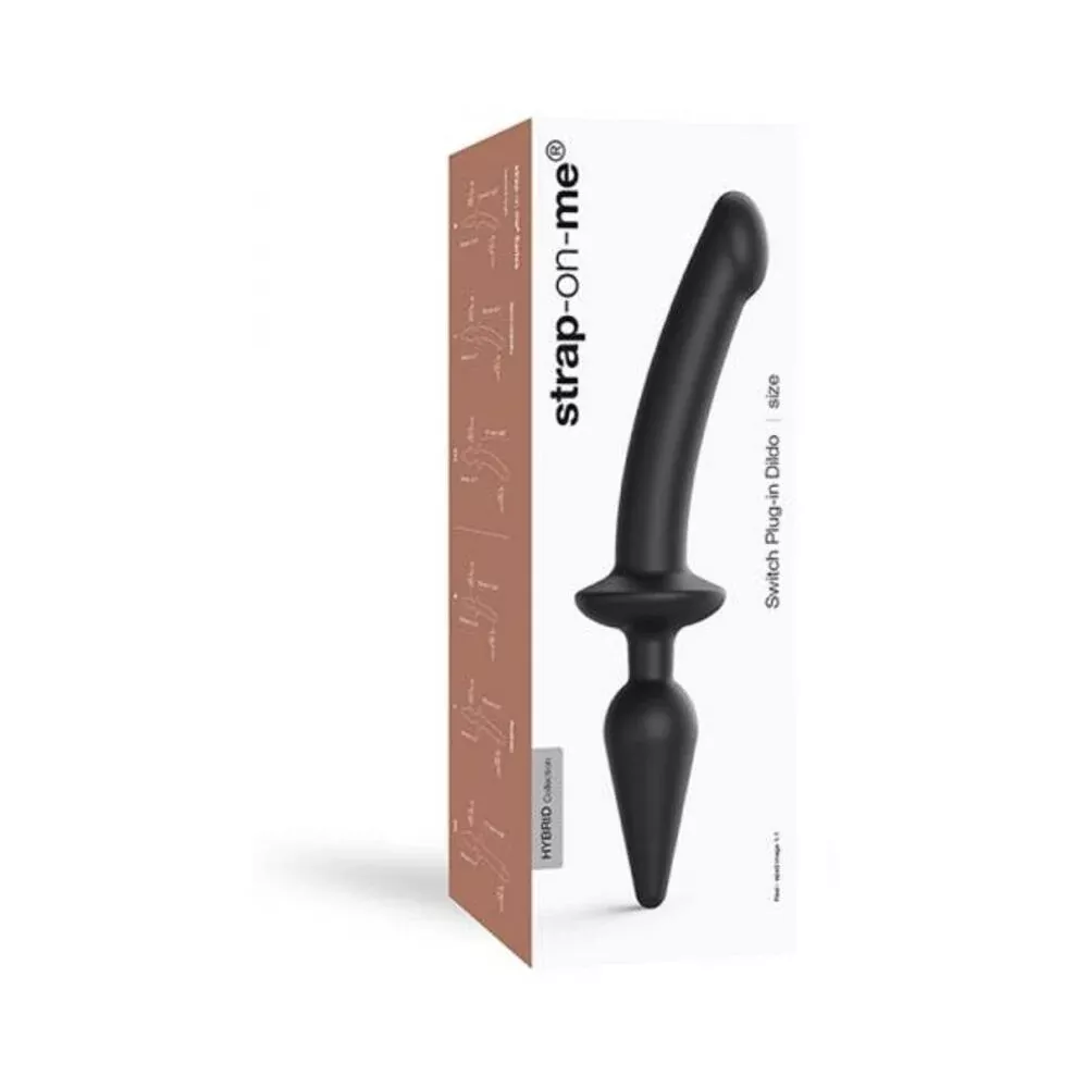 strap-on-me-hybrid-collection-switch-plug-in-realistic-dildo-dual-ended-black-l Strap-on-me Hybrid Collection Switch Plug-in Realistic Dildo Dual-ended Black L