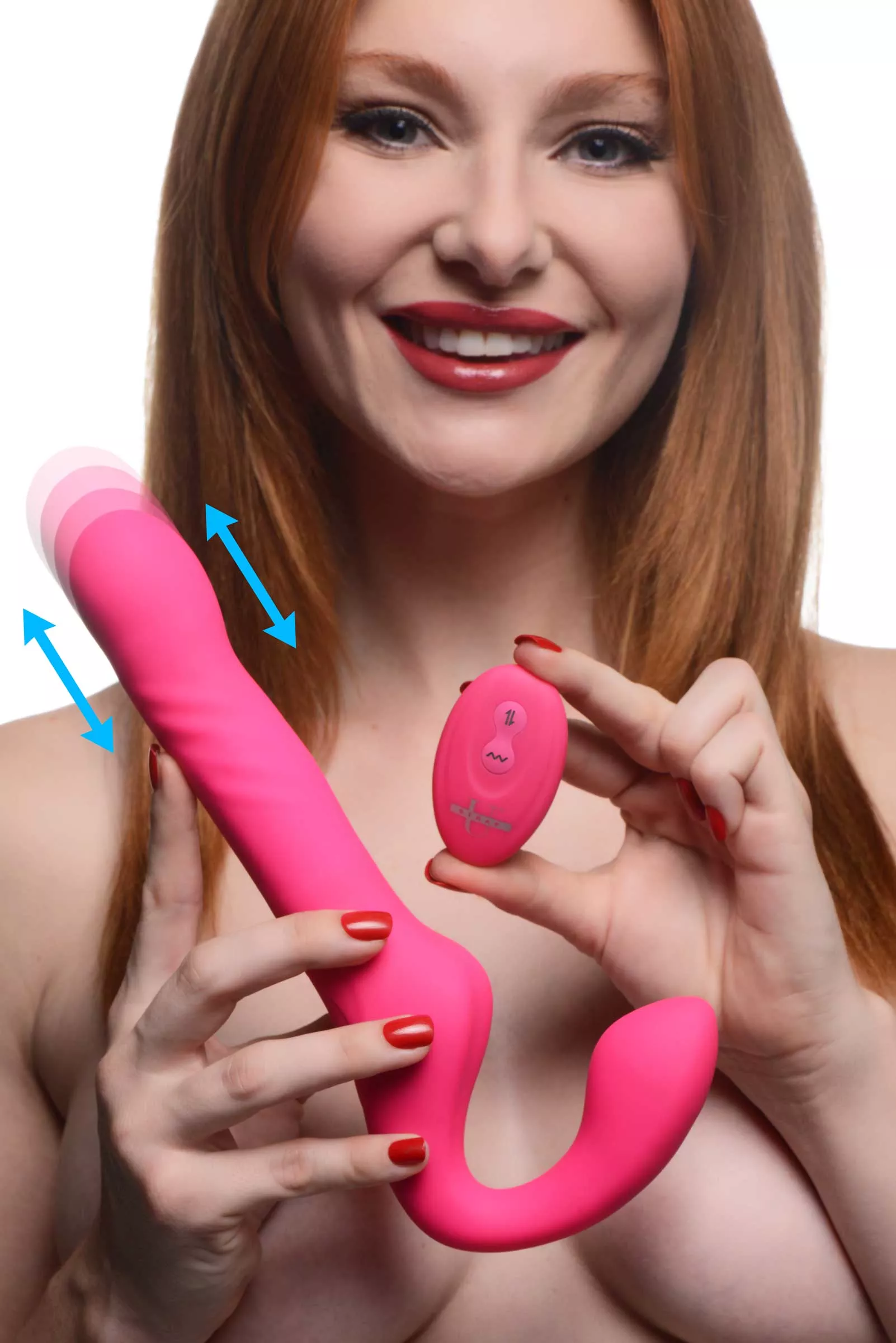 strapless-strap-on-thrusting-vibrating-with-remote-control Strapless Strap-on Thrusting And Vibrating With Remote Control