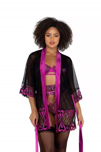 sweetheart-robe-pink-black Sweetheart Robe - Pink/Black -