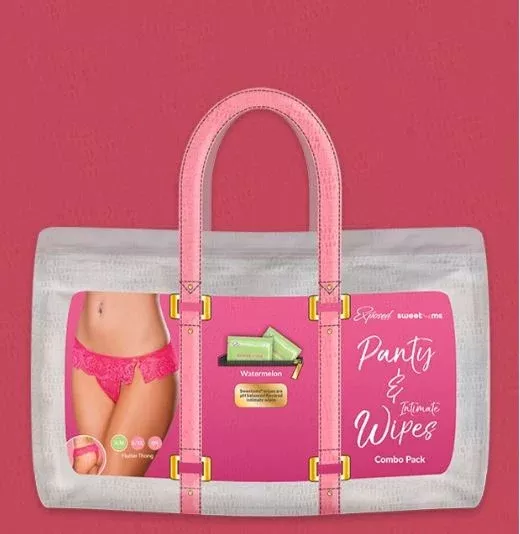 sweetums-flutter-thong-with-wipes-watermelon-2xl Sweetums Flutter Thong with Wipes Watermelon 2XL